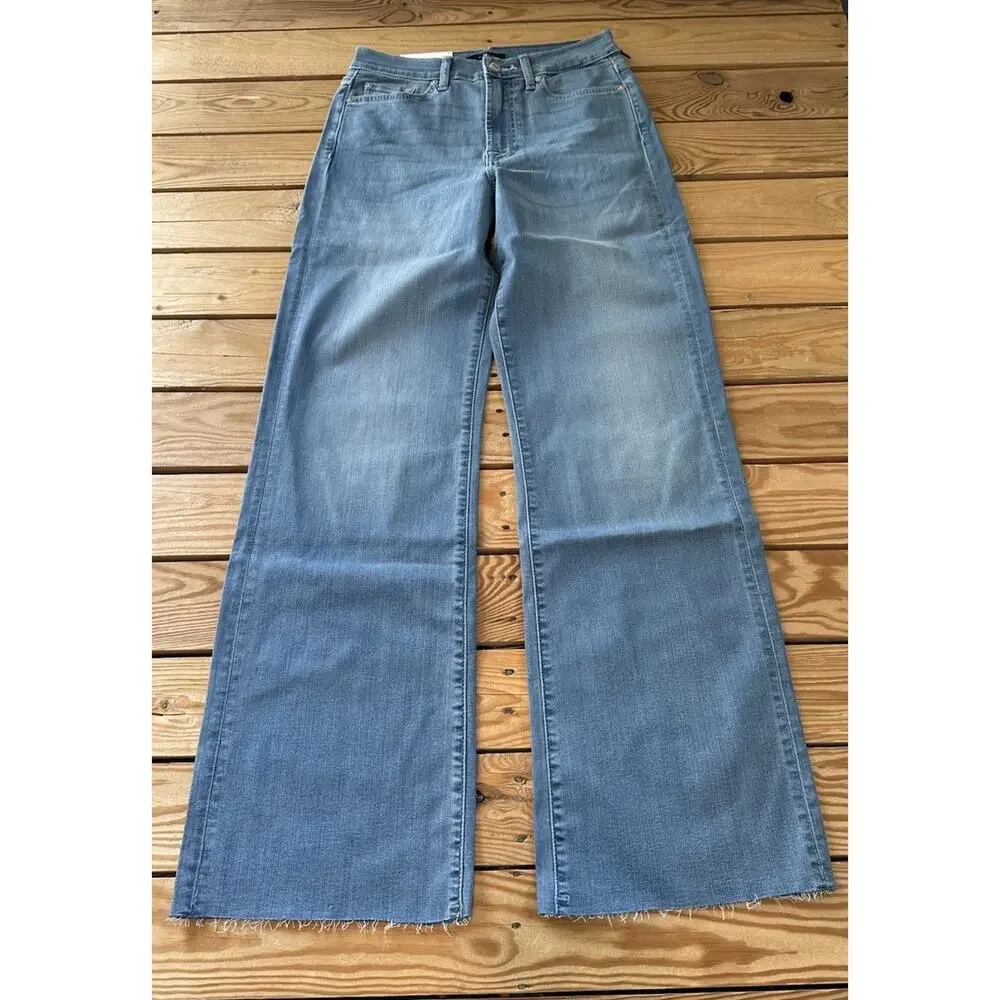 NWT $238 7 For All Mankind Alexa Trouser Jeans Size 27 Women’s Blue - Picture 1 of 12